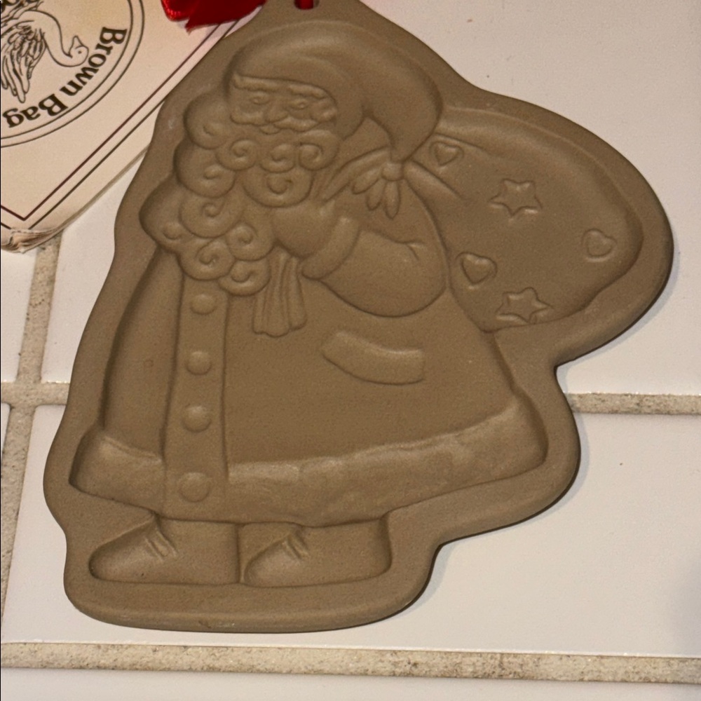 BROWN BAG COOKIE ART SHORTBREAD MOLD “Santa  1989” 🐈‍⬛